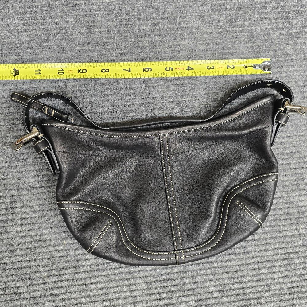 Coach 9541 Soho Small Hobo Bag Black Leather Y2K Shoulder Purse - Picture 5 of 7